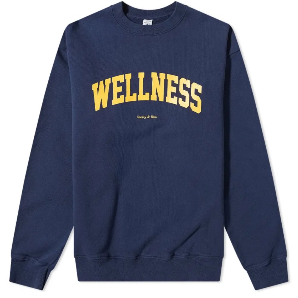SPORTY & RICH WELLNESS IVY CREW SWEAT SIZE LARGE